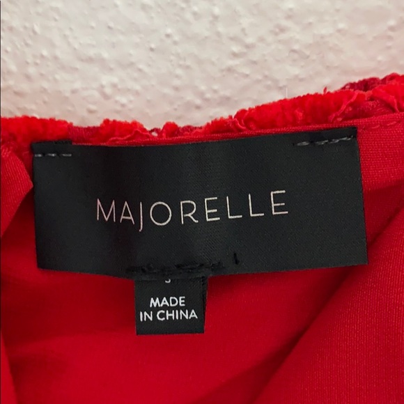 Majorelle Angelique Red Lace Gown Maxi Dress - Picture 7 of 8